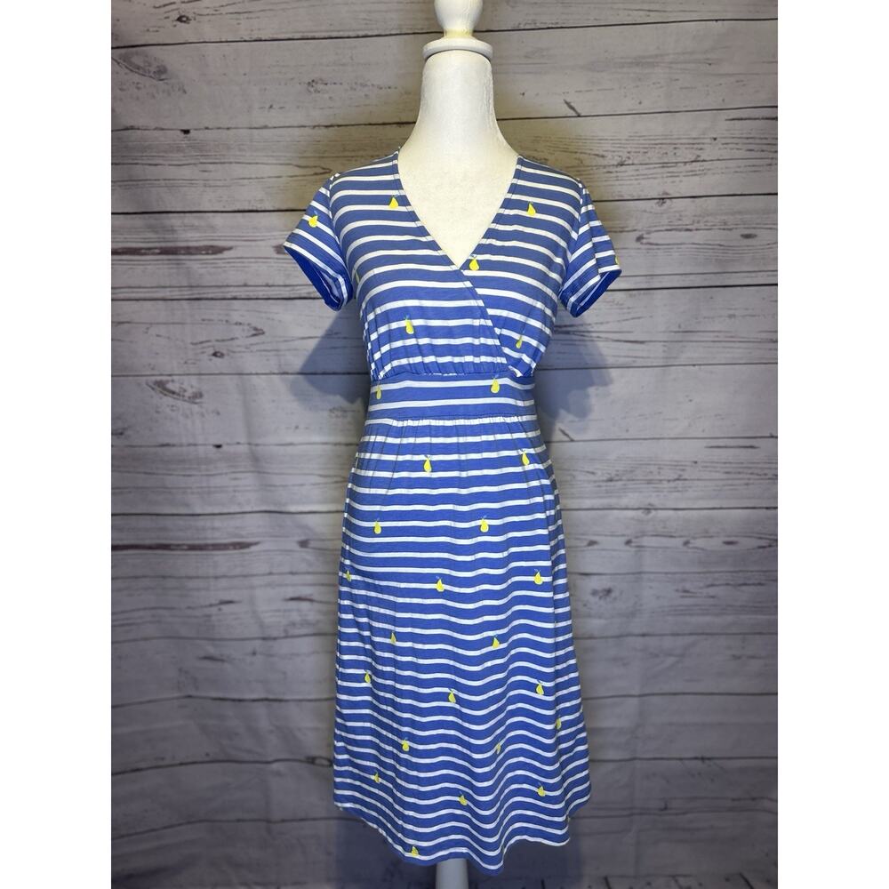 Joules Blue & White Striped Dress Size US 2